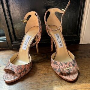 Never worn before Jimmy Choo sandal heels pink leopard print